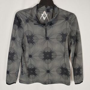 Volkl Women's Gray And Black Pullover Quarter Zip